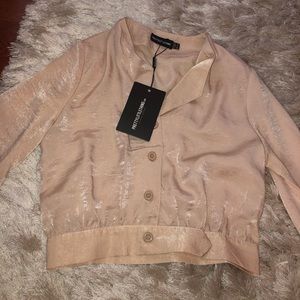 Cropped Satin Blouse